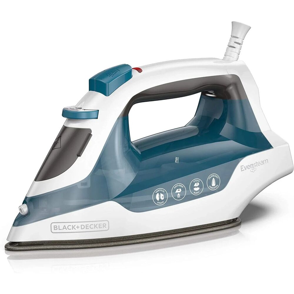 Black+Decker Easy Steam Iron – Blue Lightweight Steam Iron